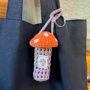 Chaveiro Cogumelo Porta-Isqueiro/Batom