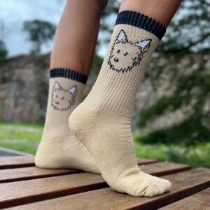 Meia "Kinki" – Woof Ruff bege