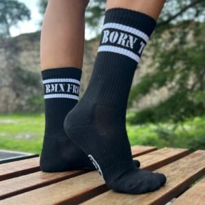 Meia "Born to Ride" – BMX Freestyle preta